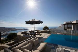 Psarrou villa for 10 guests, stunning sea views Myconos Greece