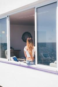 Canary casita next to the Atlantic Ocean