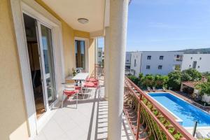 Two-Bedroom Apartment with Balcony room in Family friendly apartments with a swimming pool Trogir - 16509