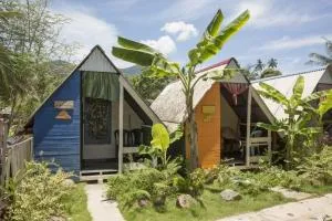 Beach Shack Chalet - Garden View Aframe Small Unit - Kampong Juara