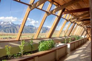 Casa 100% ecológica con vista a los glaciares andinos