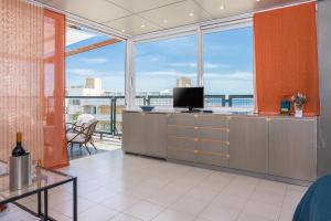 Panoramic view roof garden apartment