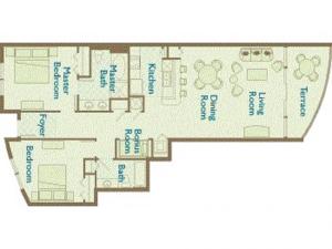 Holiday Home room in 1105 - 2B/2 Bath With Bunks - Gulf Front Balcony - Living Room Faces the Gulf