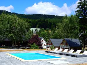 Guesthouse BORSZÃ“WKA by the creek exclusive, with access to a pool, sauna, and hot tub