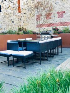 Maisons de vacances Maison d'architecte en plein coeur d'Honfleur avec bain nordique : photos des chambres