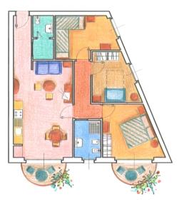 Deluxe Three-Bedroom Apartment with Lake View
