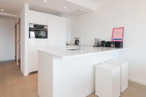 sea and city view with double terrace Flat C Oostende