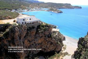 The large bougainvillea house Kythira Greece