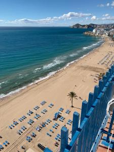 Benidorm 1ª línea playa Levante, garage, wifi, climatización