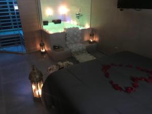 Appartements Nid a bulles - Loft 35m2 sauna jacuzzi 10min centre Strasbourg : photos des chambres