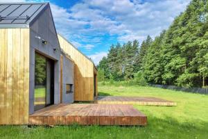 Modern house in front of the forest