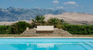Luxury Seafront Villa Exclusive Pag with private pool by the beach on Pag island