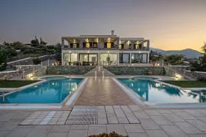 Sea Views at villa Anemomylos with Heated Pool, Ping Pong and Tennis - 阿齐亚佩拉加
