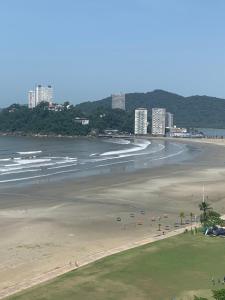 São Vicente Itararé prédio frente mar apto fundo vista parcial - Apartmány, São Vicente