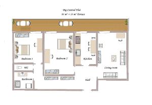 Appartements NOTRE DAME - Huge sunny modern 2BR flat - Terrace : photos des chambres