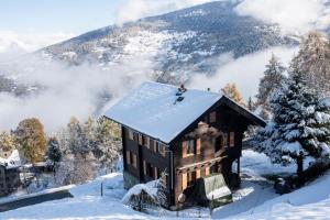 Penzion Chalet typique et chaleureux avec vue Agettes Švýcarsko