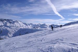 Skiing, Walking, Enjoying in mountains