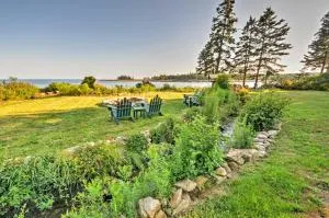 Waterfront Prospect Harbor Cottage Yard, Fire Pit - South Addison