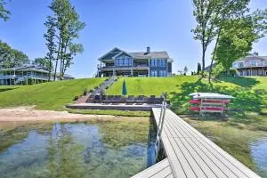 Waterfront Silver Lake Home with Private 40 Dock! - Interlochen