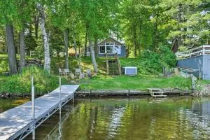 White Lake Home with Patio, Fire Pit, Boat Dock! - Waupaca