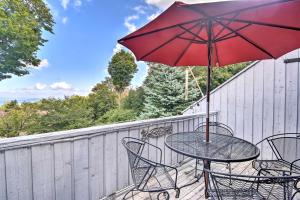 All-Season Base! Unit with Balcony in Beech Mountain