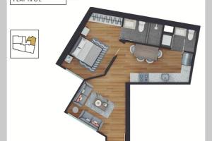 Apartamento moderno con vistas, WiFi gratis y cocina equipada