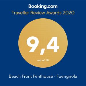 Malaga Sunshine Rentals - Beach Front Penthouse - Fuengirola