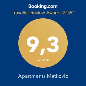 Duplex two bedroom room in Apartments Matkovic