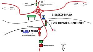 Good Night noclegi - wjazd do Bielsko Biała od Katowic droga E75 , S1