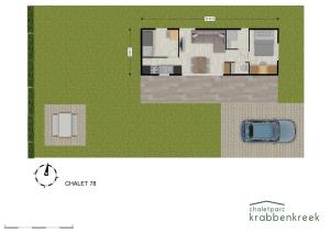 Two-Bedroom Chalet room in Chaletparc Krabbenkreek - Chalet 78