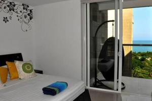 Acogedor con vista al mar en Condominio Zazue a 300 metros de la playa Bellohorizonte Santa Marta