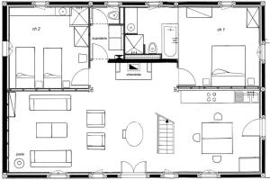 Villas Maison-loft renovee design 4 etoiles luxe - Vaste parc - a 7 min des plages et golfs : photos des chambres