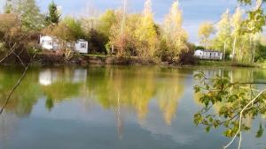 Maisons de vacances Bungalow de 2 chambres avec vue sur le lac piscine partagee et jardin clos a Saint Hilaire sous Romilly : photos des chambres