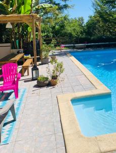 Gîte Le Bellevue avec piscine privative - climatisation