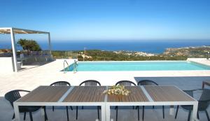 Eva Villas West and East with 2 private infinity pool & and panoramic sea view Rethymno Greece