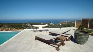 Eva Villas West and East with 2 private infinity pool & and panoramic sea view Rethymno Greece