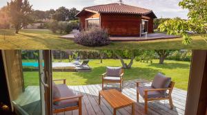 Maisons de vacances Superbe Maison Ossature Bois avec Piscine au Calme : photos des chambres