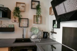 Appartements studio coeur de ville neuf et design tt equipe parking gratuit : photos des chambres