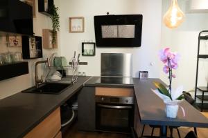 Appartements studio coeur de ville neuf et design tt equipe parking gratuit : photos des chambres