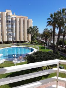 Front beach and swimmingpool in Benalmadena Costa