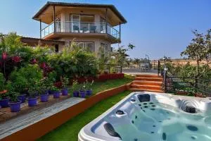 StayVista's Ora Indulgent Living - Valley-View, Couple-Friendly Villa with Outdoor Jacuzzi - Romantic Getaway - Khamshet