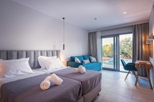 Deluxe Quadruple Room with Private Pool room in Alonaki Resort