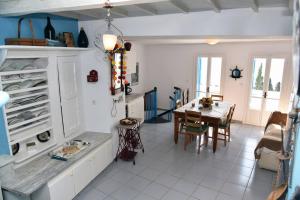 Traditional cycladic house with view in Andros Andros Greece