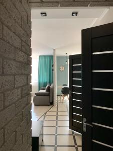 Blue apartments on Kotsyubinsky Avenue