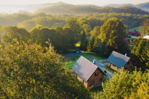 Osada Dzika - domy z bali