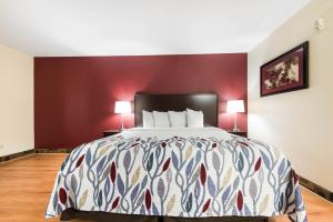 Deluxe King Room Disability Access Roll-In Shower Non-Smoking room in Red Roof Inn & Suites Monee