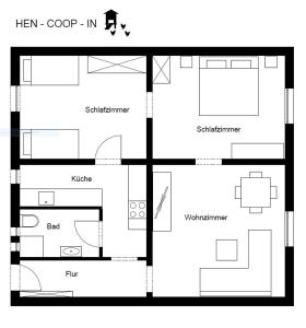 Hen-Coop Inn Appartement mit zwei Schlafzimmern & Netflix
