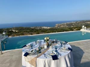 Eva Villas West and East with 2 private infinity pool & and panoramic sea view Rethymno Greece