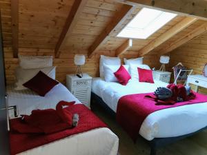 Chalets Nouveau Chalet M.META 12 pers sauna,jacuzzi,billard : photos des chambres