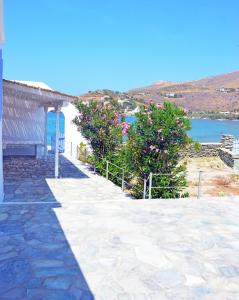 Traditional house on the beach front in the area of Otzia, Kea Kea Greece